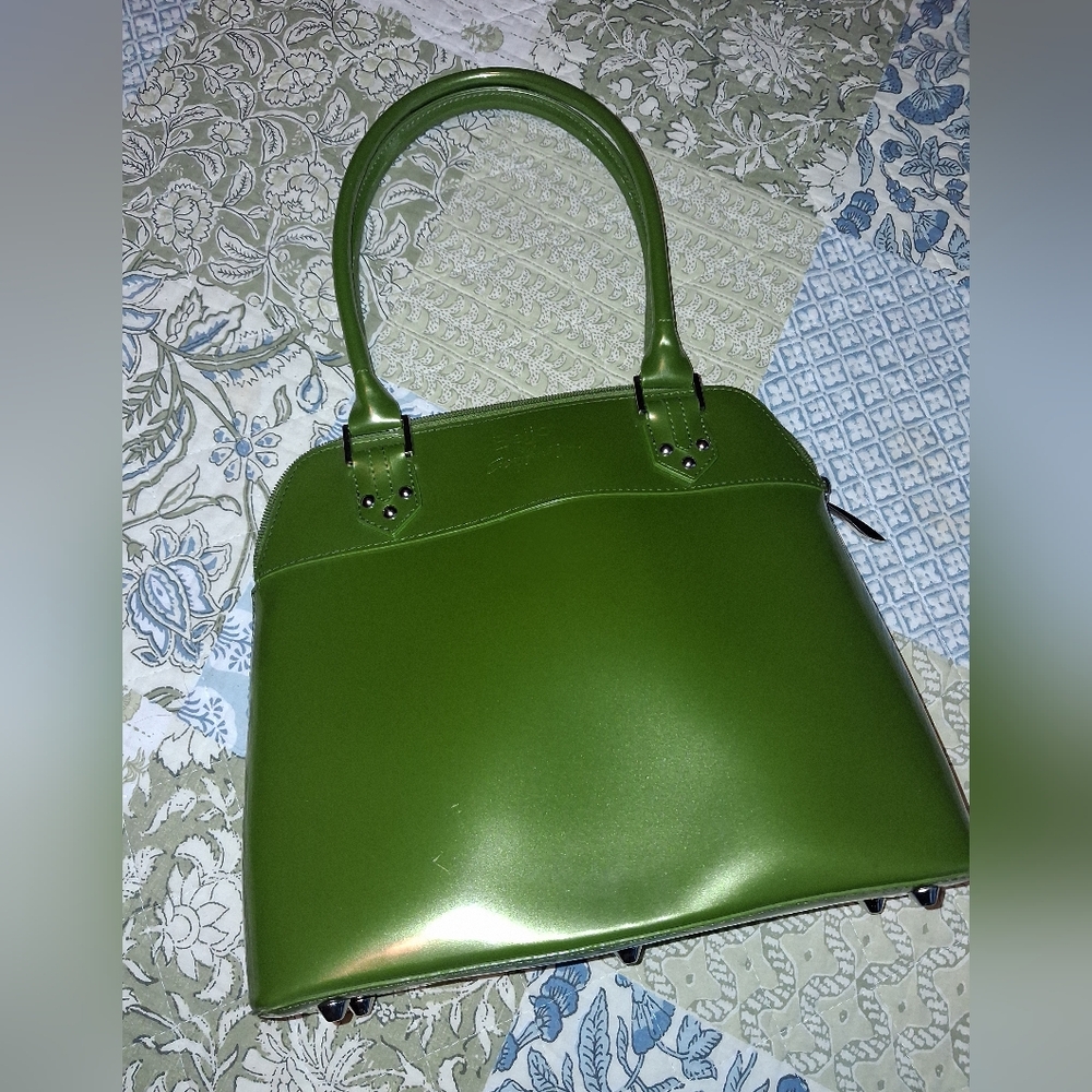 RETRO BEIJO METALLIC GREEN SHOULDER BAG